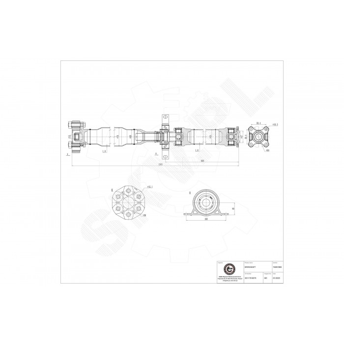 Cardan Arbre de Transmission Arrière Pour BMW Série 3 E46 26117518375