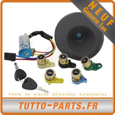 5 Barillets de Porte + Neiman + Bouchon Reservoir + 2 clés pour RENAULT Kangoo