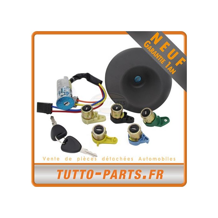 5 Barillets de Porte + Neiman + Bouchon Reservoir + 2 clés pour RENAULT Kangoo