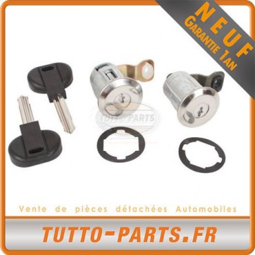 2 Barillets de porte et 2 clés pour CITROEN Berlingo PEUGEOT Partner